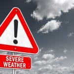 Severe Weather Alert Sign