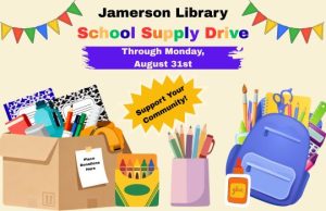 Jamerson Library School Supply Drive, Through Monday, August 31st, Support Your Community!