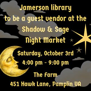 Shadow and Sage Night Market, Saturday, October 3rd, 4:00 pm - 9:00 pm