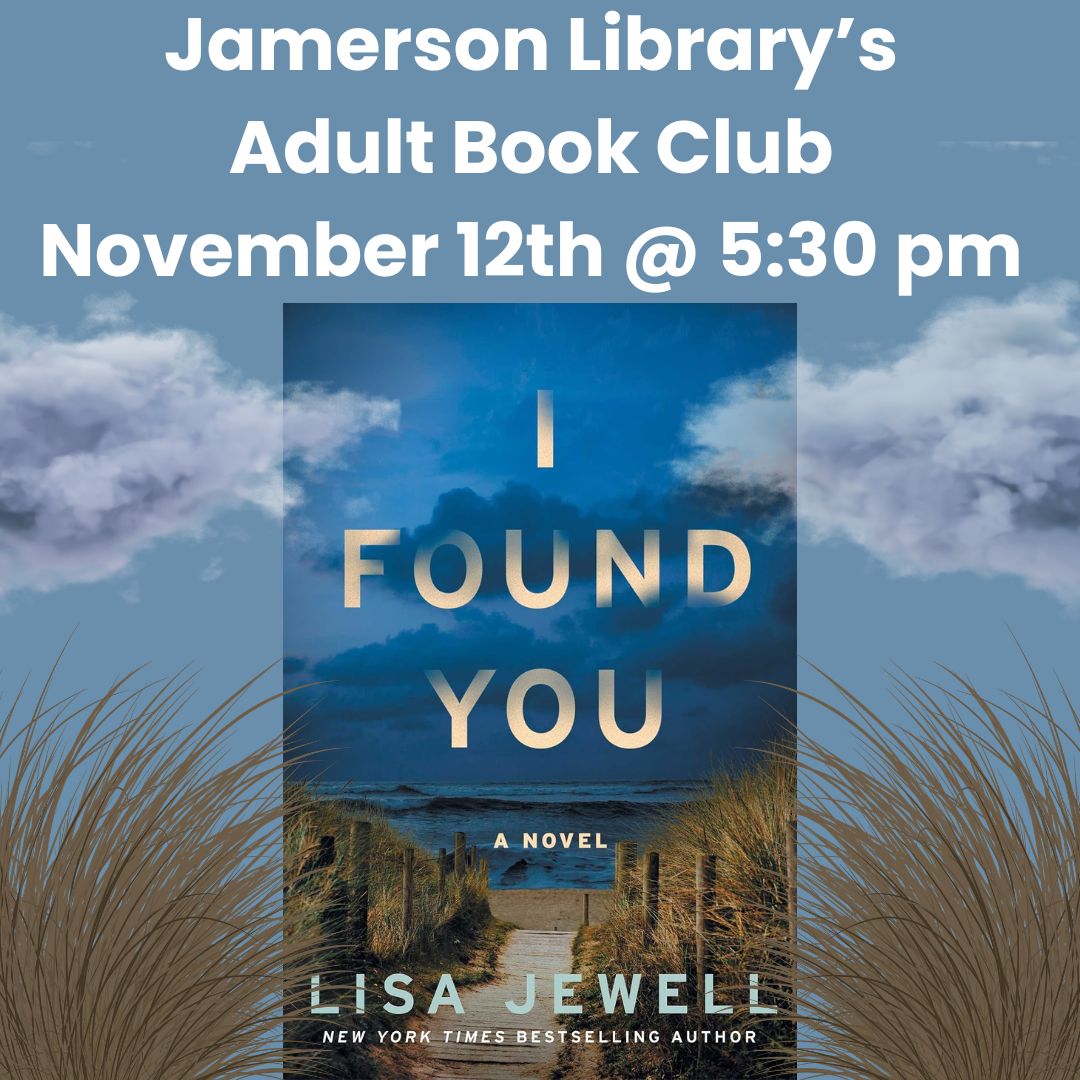 Jamerson Library's Adult Book Club November 12th @ 5:30 pm